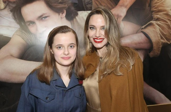 Con gái Angelina Jolie diện mốt 'công nhân'