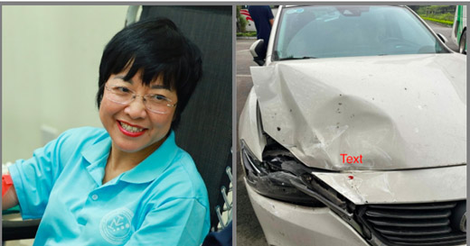 MC Thảo Vân lên tiếng sau vụ đâm xe khiến ô tô bị móp đầu