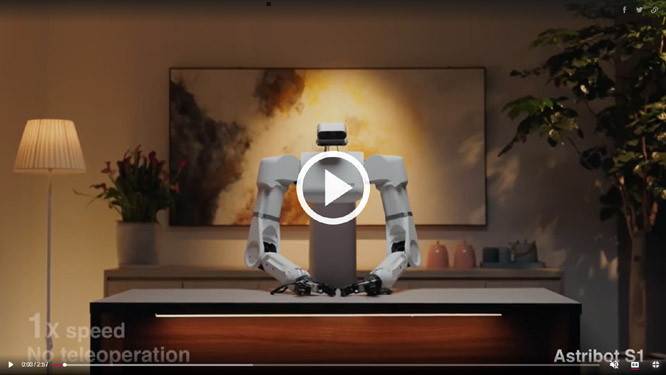 Robot Trung Quốc xếp đồ, lật bánh nhanh như con người
