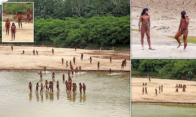 Xôn xao về bộ tộc tách biệt với thế giới xuất hiện bên bờ sông ở Peru 